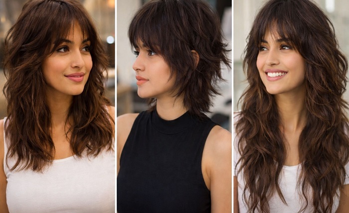 wolf cut long hair